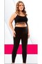 Women's Black Nation Leggings Long Leg Fold New Season - 3