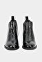 Women's Black Genuine Patent Leather Chelsea Boots - 2