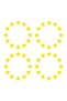 Yellow Ab Star 3X3 cm License Plate Auto Car Sticker - 4 Pieces