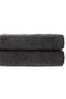 100% Cotton Extra Soft Anthracite 2-Piece Sports Hairdresser 50x90 Hand Face Towel - 2