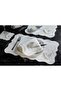 Runner Leaf Embroidered Linen Effect ( Cream Glitter ) - 2