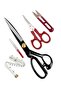 10 No 25.5 Cm Professional Fabric Cutting Scissors Set with Black Handle and Steel Nut - 2