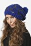 Vanilla Pompom Knitwear Knitted Beanie - Sax Blue