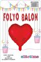 Foil Balloon Red with Heart 45x55 Cm - 2