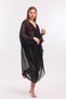 Chiffon Beach Kimono | Elb33597 Black Embroidered - 2