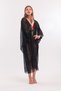 Chiffon Beach Kimono | Elb33597 Black Embroidered - 3
