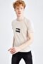 Slim Fit Crew Neck Printed 100% Cotton T-Shirt - 3