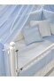 Mondo Blue Cotton Baby Sleeping Set with Pearls 60X120 cm - 2