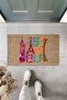 Multi-Purpose Digital Print Beige Istanbul Indoor and Outdoor Mat