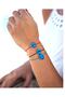 Women's Syriac Charm Stoned Red String Bracelet - 3