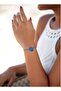 Women's Syriac Charm Stoned Blue String Bracelet - 2