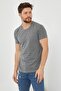 Smoked Basic Men's Slim Fit 100% Cotton Short Sleeve Crew Neck T-shirt - 2