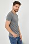 Smoked Basic Men's Slim Fit 100% Cotton Short Sleeve Crew Neck T-shirt - 4