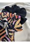 Women's 2-Piece Chiffon Hair Rubber Buckle Set Leopard Pattern and Black Color - 2