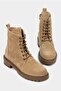 Women's Beige Genuine Suede Leather Boots & Booties Size 35-41
