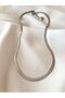 Italian Crushed Flat Necklace Chain 55 Cm Steel Silver Color