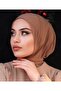 Women's Hijab Black Snap Neck Collar Hijab Bonnet Model Scarf Shawl
