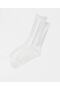 Thin Ribbed White Cotton Sports Socks Srn-002942 - 4