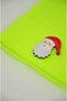 Unisex Yellow Neon Christmas Gift Beanie with Santa Claus Figure - 2