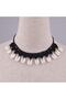 Major Boutique Seashell Knitted Necklace Black - 2