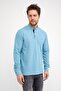 Men's Hakim Collar Pique Long Sleeve Sweatshirt Ice Blue - 6