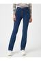 Flare Leg Jeans Colorfast Blue Flare Jeans High Waist Jeans - 2
