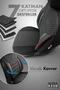Car Seat Cover Orthopedic Cotton Fabric Black Red - Sport Plus - 7