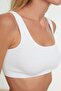 حمالة صدر بيضاء بدون خياطة/بدون خياطة وحزام سميك Bralette محبوكة THMAW22SU0027 - 7