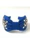 Crystal Star Stone And Bead Embroidered Cobalt Blue Crown Ky02 - 2