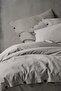 Shirt 100% Cotton Washable Yarn Paint Striped 2 Pieces Pillowcase Anthracite - 3