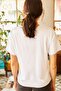 Women's White Cactus Printed T-shirt TSH-19000349 - 4