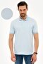 Men's Light Blue Regular Fit Polo Neck T-Shirt