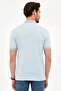 Men's Light Blue Regular Fit Polo Neck T-Shirt - 3