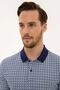 Navy Blue Slim Fit Polo Neck T-Shirt - 2