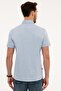 Men's Dark Blue Slim Fit Polo Neck T-Shirt - 3