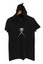 Unisex V For Vendetta Printed Hooded Black T-shirt - 2