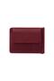 Rangers Saffiano Leather Claret Red Card Holder Wallet with Money Tongs