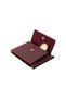 Rangers Saffiano Leather Claret Red Card Holder Wallet with Money Tongs - 5