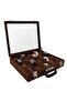 Watch Box 20 Pieces Alcantara Brown