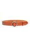 Hakki Leather Round Buckle Women's Belt 3cm Brown