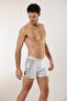 3-Piece Men's Cotton White Lycra Color Detailed Boxers - 7