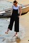 Women's Black Strappy Loose Cut Tank Top ALC-X4367 - 3