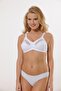 3-Piece Women's Lycra White Thin Strap & Chest Lace Detailed Gathering Bra - 2