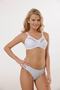 3-Piece Women's Lycra White Thin Strap & Chest Lace Detailed Gathering Bra - 3