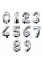 100 Cm Silver Silver Foil Balloon - Zero Age Number, Birthday, Age, Party, Special Day, Surprise, Gift - 2