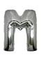 M Letter Foil Balloon Silver 100 cm, Birthday, Anniversary, Party, Special Occasion, Surprise, Gift
