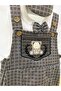 Baby Boy Brown Salopet Set with Cap and Bow Tie - 4