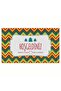 New Year Happy New Year Zigzag Design Doormat and Indoor Mat 45x75 Cm