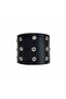 Thick Leather Bracelet with Bird Eye Detail