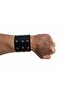 Thick Leather Bracelet with Bird Eye Detail - 4